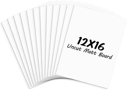 Frametory ، حزمة من 12 12x16 لوحات Matt Uncut ، ولوحات الدعم البيضاء للإطارات ، والصور ، والطباعة ، والحرف اليدوية in Kuwait