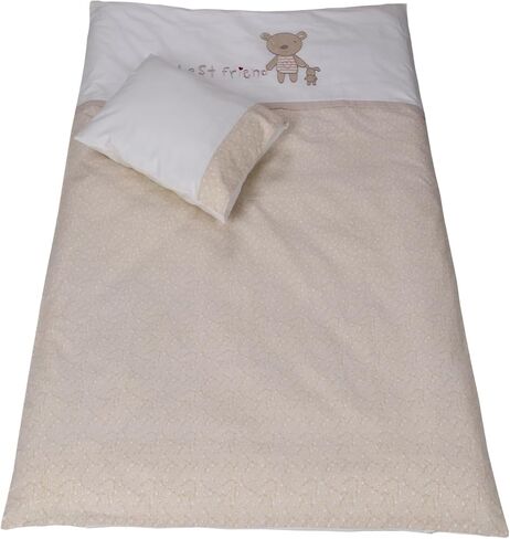 100% Cotton Baby Crib Bedding Set – 2-Piece Soft & Breathable Toddler Duvet Cover (40x48") + Pillowcase (12x18"), Safe Zipper, Machine Washable, Cozy Infant Quilt Cover for Boys & Girls in Kuwait