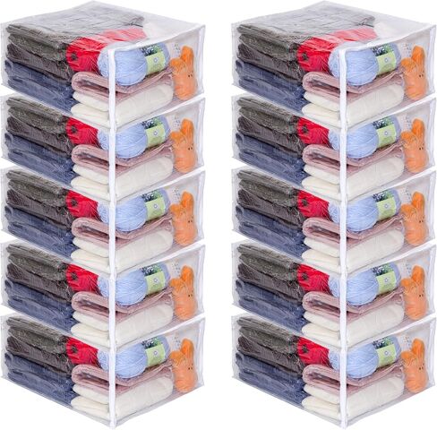 5-Pack Clear Vinyl Zippered Storage Bags 15 x 18 x 8 Inch in Saudi Arabia