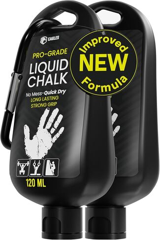 EAGLES Pro Grade Liquid Chalk (120 ML) Mess-Free Chalk for Weightlifting, Gymnastics Rock Climbing, Dancing, Pole Grip - Sports & Workout Chalk - Sweat Resistant Long Lasting for Stronger Gym Grip in Saudi Arabia