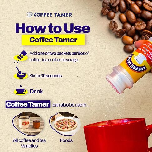 Coffee Tamer 50ct 400mg Packets- Acid Reducing Granules in Saudi Arabia