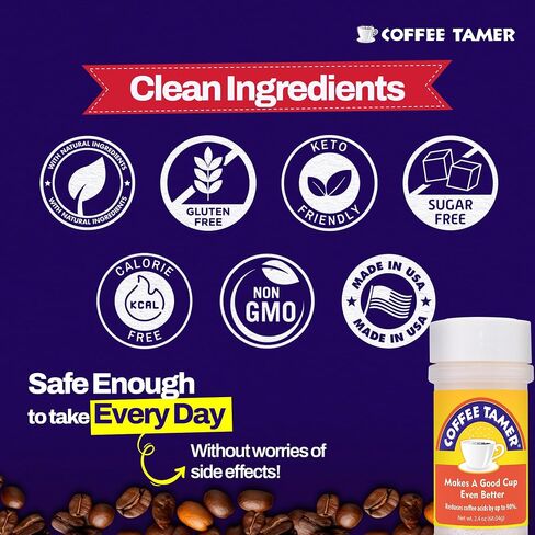Coffee Tamer 50ct 400mg Packets- Acid Reducing Granules in Saudi Arabia