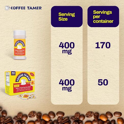 Coffee Tamer 50ct 400mg Packets- Acid Reducing Granules in Saudi Arabia