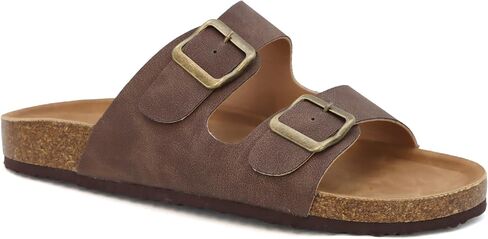 YOKI GIAN-91 Women's Slide Sandals with Adjustable Double Buckle, Flat Sandals for Women, Summer Sandals in Saudi Arabia