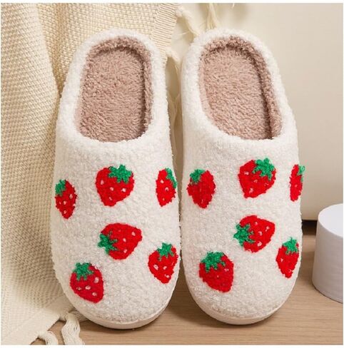 Verdusa Women's Fuzzy House Slippers Memory Foam Cute Slipper Indoor Warm Plush Bedroom Shoes in Saudi Arabia