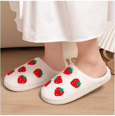 Verdusa Women's Fuzzy House Slippers Memory Foam Cute Slipper Indoor Warm Plush Bedroom Shoes in Saudi Arabia