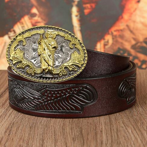WMG Western St Jude Belt Buckle Gold Silver Saint Jude San Judas Cowboy Buckle Hebilla Vaquero Rodeo in Kuwait