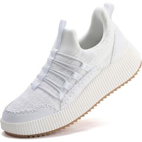 Kyedoo Women's Tweed Chunky Platform Sneakers Lightweight Comfort Fashion Braided Casual Walking Shoes Sport Tennis