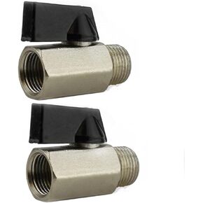 (2PK) Mini 3/8 ball valve for 3/8 Inch Male NPT Brass Ball shut Off Valve Water Air Fluid 50120