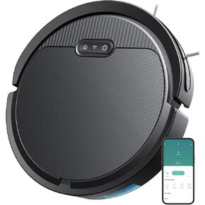 V3 Robot Vacuum and Mop, 3 in 1 Combo Cleaner for Home with Pet Hair and Hard Floor, 5000Pa Suction, 120 Mins Run Time,Super Thin Body & Large Dust Box, Self-Charging,App + Alexa-Black
