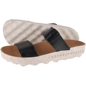 Women's COLY225ASP Slip-On Sandal, 7.5, Black Leather