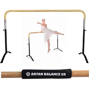 Ballet Barre 6ft - White Curved Double Dance Barre for Home or Studio - Ballet Bar Ideal for Stretch, Pilates, Dance and Active Workouts - Portable Barre Suitable for Kids and Adults in Kuwait