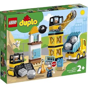 LEGO DUPLO Construction Wrecking Ball Demolition 10932 Toy for Preschool Kids; Building and Imaginative Play with Construction Vehicles; Great Developmental Gift for Toddlers (56 Pieces)