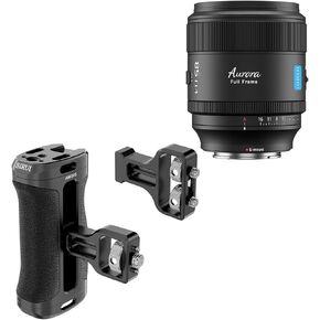 SIRUI Aurora 85mm F1.4 Full Frame Auto Focus Telephoto Prime Portrait Lens for E Mount and Side Handle with Locating Mount for ARRI and Dual 1/4" Screw Mount