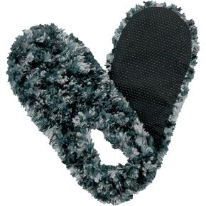 Red Carpet Studios Nubbie Fuzzy Footies Womens One Size Fits Most Polyester and Spandex Slip Resistant Slippers Slate Grey