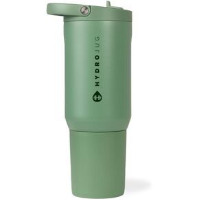 HydroJug Sport - Stainless Steel Tumbler with Straw, Vacuum Insulated, 32oz Leakproof Water Bottle, Ergonomic Design, Reusable, Dishwasher Safe, Rubber Base, Durable for Gym or Outdoors, Black Leopard