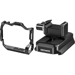 NEEWER Z9 Camera Cage, Aluminum Alloy Video Rig Camera Stabilizer Frame with Cold Shoe, NATO Rail, 1/4", 3/8", CA129 NATO Clamp to Arca Type Quick Release Plate Adapter Included