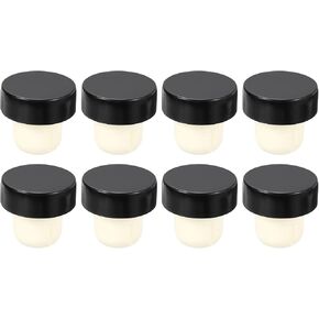 uxcell 16Pcs T-shaped Stoppers, 0.91inch Dia Cork Wine Stopper Reusable Wine Bottle Corks Sealing Plug for Wine Beer Beverage Bottle Crafts, Black