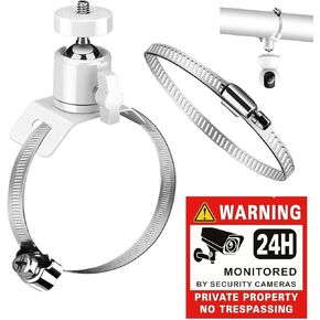 CCTV Security Mounting Bracket, Pole Column Camera Mount Bracket for Oculus Sensor Arlo, Arlo Pro,Outdoor Indoor Oculus Rift Mount Bracket 360° Rotation 1/4" Screw