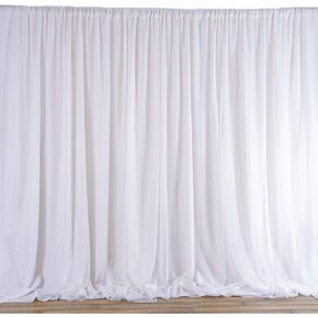 AK Trading 115 "× 120" ألواح الستافون أبيض لأحداث الزفاف وديكور الستائر الستائر