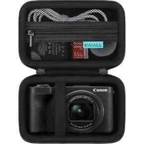 Camera Case for Canon PowerShot V1 Digital Camera, PowerShot V1 Vlogging Camera Travel Hard Bag, Protective Storage Cover Holder for Batteries, SD Card, Cable and Memory Card Reader, Pink