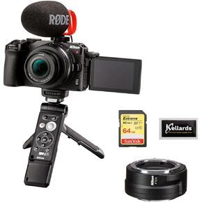 مجموعة Nikon Z30 Creator's مع محول Mount Nikon FTZ II ، وبطاقة ذاكرة 64 جيجا بايت UHS-I SDXC ، و Kellards Cleaning Pack