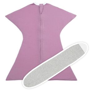 SleepingBaby Zipadee-Zip Transition Swaddle (Classic Lavender, X-Small for 3-6 Months) and Snuggle Strap (Grey, One Size) - Wearable Baby Blanket and Accessory - Polyester, Spandex