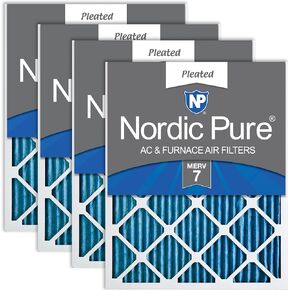 Nordic Pure 20x22x1 (19 1/2 x 21 7/16 x 3/4) Pleated MERV 12 Air Filters 6 Pack