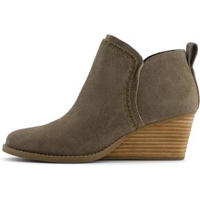 TOMS Women's Kaia Wedge Boot Suede Green