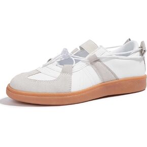 LUCKY STEP Women's Retro Fashion Sneakers Casual Comfortable Ballet Flats Lightweight Breathable Skate Shoes