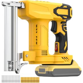 18 Gauge Brad Nailer Cordless for DEWALT 20V Battery (No Battery), 2 in 1 Electric Staple Gun/Nail Gun Battery Powered with 2000 Nails for Wood, Drives up to 1-1/4 in Nails and Crown 1/4 in Staples