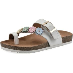 WHITE MOUNTAIN Kids Graffito Signature Comfort-Molded Floral Footbed Sandal