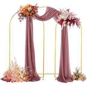 Thickening Metal Arch Backdrop Stand Set 3-7.2FT, 6.6FT, 6FT Party Backdrop Arch Stand - 8-Section Long Tube Composition - for Birthday Party Wedding Ceremony Baby Shower Balloon Floral Decoration