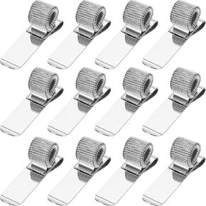12 Pieces Metal Pen Clip Holder Loop Pen Pencil Holder Organizer Manganese Steel Pen Clip for Notebook and Clipboard in Home, Office, Pocket in Kuwait