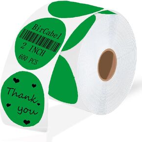 4 Inch Large White Circle Thermal Sticker Labels, Self-Adhesive Round Inventory Labels, Multi-Purpose Roll Thermal Stickers for Business and Domestic Use-300 Labels/Roll