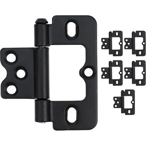 Antrader 6Pcs Cabinet Hinges,Non-Mortise Door Hinges Bifold Butt Cabinet Hinges with Screws(2.4"x1.3")-White