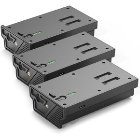 3 Pack New Reveal Lithium Battery Pack Battery Compatible with Reveal Hunting Camera X, X Pro, Pro 3.0, X Gen 2.0 3.0, XB, SK, Upgraded Solar Panel Compatibility, LED Battery Meter