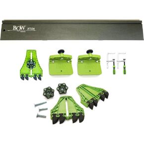 منتجات Bow Protable Saw Xtender & Safety Kit-تشمل سورًا سعة 36 "XT XTNDER ، خلاصات دعم 2-TXT1 ، مشابك 2-TT2 T-TRACK ، ألواح FENCEPRO FP4 ، و FP5 Featherboard