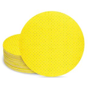 25Pcs 225mm 9 Inch Hook Loop Drywall Sanding Discs 60/80/120/180/240 Grit Wall Ceiling Gold Sander Sandpapers Kit