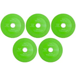 5 Pack Glass Cutting Disc for Angle Grinder, 4" X 4/5" Tile Cutter Blade,Ultra-Thin Diamond Saw Blade Wheel, Ultra-Thin Glass Cutters Tools for Grinding Ceramic, Crystal, Tile, Jade, Wine Bottle.
