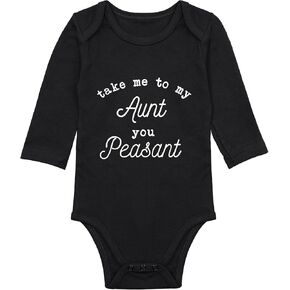 listery Take Me to My Aunt You Peasant Baby Bodysuit Funny auntie Bodysuit Baby Bodysuit Baby Clothes 0-12M