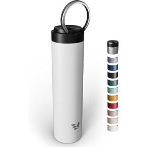 Super Maxi Stainless Steel Water Bottle 36oz - Double wall vacuum insulated | Integrated carry handle | leak proof flip top lid | Lightweight & stylish - White