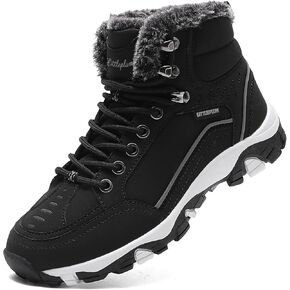 Littleplum Womens Winter Snow Boots Warm Fur Line Anti Slip Ankle Booties Fashion Sneakers Boots for Outdoor Hiking