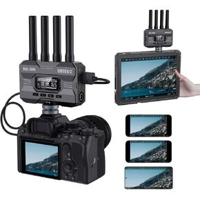 Accsoon CineView HE Wireless HDMI Video Transmitter Receiver, 60ms Latency 1200ft Range, 4APP Monitoring(iOS/Android), UVC Livestreaming,1080p12Mbps HDMI Video Transmission System for Videography