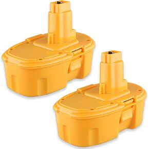 2Pack 4.8Ah 18V DC9096 Ni-Mh Replacement for Dewalt 18V Battery Compatible with Dewalt Battery DC9098 DC9099 DW9096 DE9039 DE9095 DE9096 DE9098