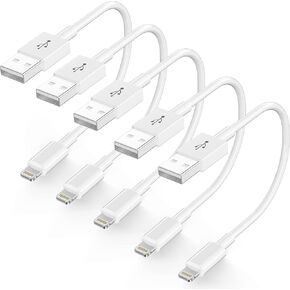 [Apple Certified] iPhone Charger 3 ft 5 Pack, Lightning to USB Cable 3 Foot, Long Fast iPhone Charging Cables Cord for iPhone 13 Pro Max/12 Mini/11/XR/Xs/X/8/7/6/iPad Pro/Air/Mini-3Feet White