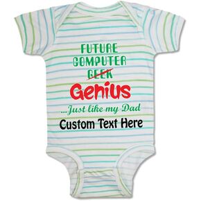 Cute Rascals Baby Bodysuit Future Computer Geek Genius... Just like My Dad Boy & Girl Baby Clothes
