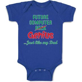 رشيقات لطيف babysuit مستقبلي كمبيوتر العبقري العبقري ... تماما مثل أبي فتى وفتاة ملابس الطفل in Kuwait