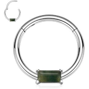 FUNLMO Septum Ring Nose Ring Hoop Daith Piercing Jewelry 316L Surgical Steel Tragus Helix Rook Piercing Jewelry Teardrop Cartilage Earrings for Women Men