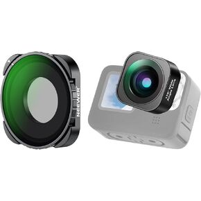 NEEWER Rotating CPL Filter, Multicoated HD Optical Glass Action Camera Adjustable Circular Polarizer Polarizing Filter Compatible with GoPro Hero 13 12 11 10 9, 170° Ultra Wide Angle Lens Included